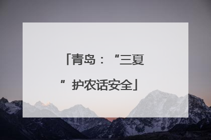青岛：“三夏”护农话安全