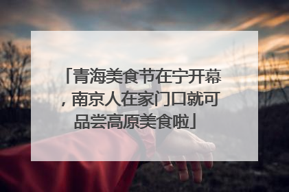 青海美食节在宁开幕，南京人在家门口就可品尝高原美食啦