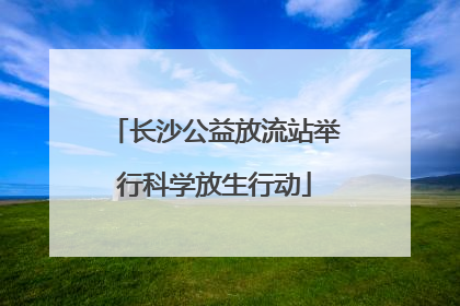 长沙公益放流站举行科学放生行动