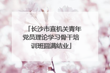 长沙市直机关青年党员理论学习骨干培训班圆满结业