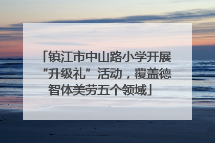 镇江市中山路小学开展“升级礼”活动，覆盖德智体美劳五个领域