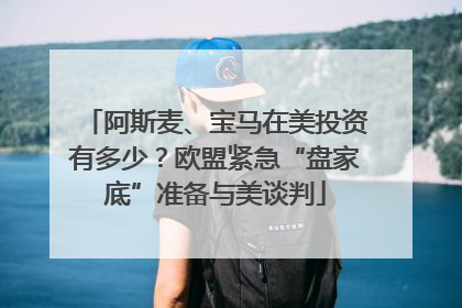 阿斯麦、宝马在美投资有多少？欧盟紧急“盘家底”准备与美谈判