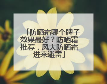 防晒霜哪个牌子效果最好？防晒霜推荐，风大防晒霜进来避雷
