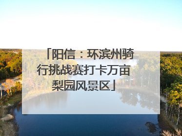 阳信：环滨州骑行挑战赛打卡万亩梨园风景区