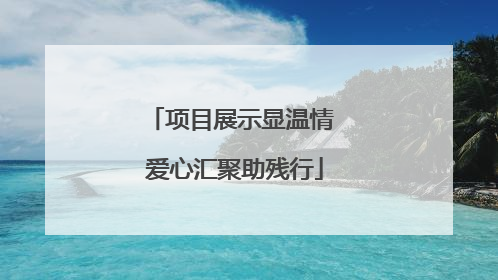 项目展示显温情 爱心汇聚助残行