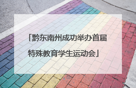 黔东南州成功举办首届特殊教育学生运动会