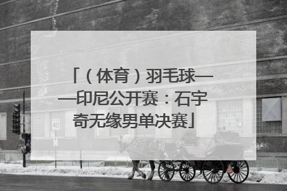 （体育）羽毛球——印尼公开赛：石宇奇无缘男单决赛