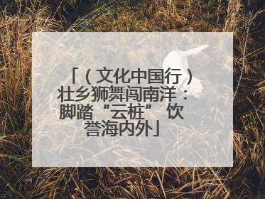 （文化中国行）壮乡狮舞闯南洋：脚踏“云桩” 饮誉海内外