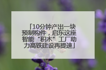 10分钟产出一块预制构件，启东这座智能“积木”工厂助力高铁建设再提速