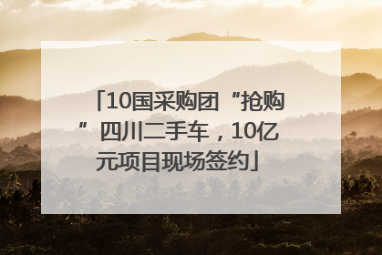 10国采购团“抢购”四川二手车，10亿元项目现场签约