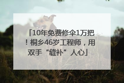 10年免费修伞1万把！桐乡46岁工程师，用双手“缝补”人心