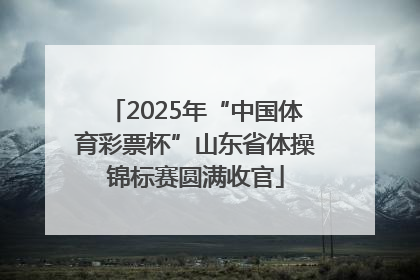 2025年“中国体育彩票杯”山东省体操锦标赛圆满收官