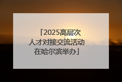 2025高层次人才对接交流活动在哈尔滨举办