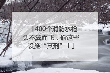 400个消防水枪头不翼而飞，偷这些设施“真刑”！