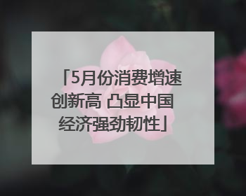 5月份消费增速创新高 凸显中国经济强劲韧性