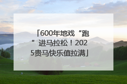 600年地戏“跑”进马拉松！2025贵马快乐值拉满
