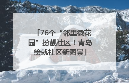 76个“邻里微花园”扮靓社区！青岛绘就社区新图景