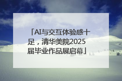 AI与交互体验感十足，清华美院2025届毕业作品展启幕