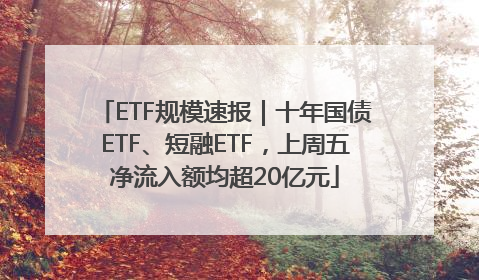 ETF规模速报｜十年国债ETF、短融ETF，上周五净流入额均超20亿元