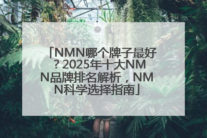 NMN哪个牌子最好？2025年十大NMN品牌排名解析，NMN科学选择指南